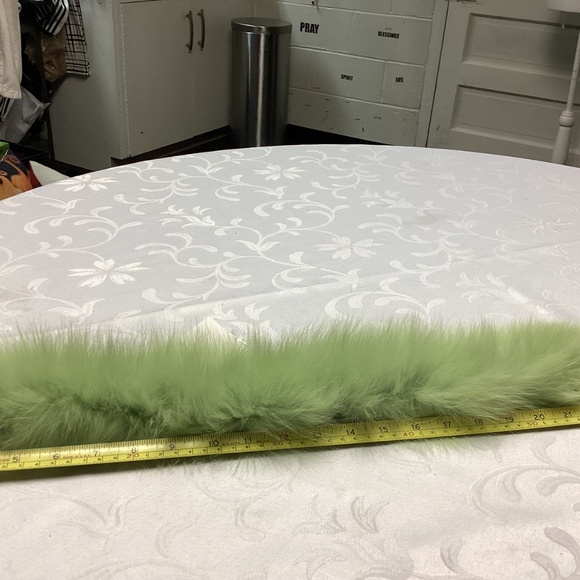 Adrienne Landau Fur Collar Wrap GREEN WITH RHINESTONES a WOW💚💚💚💚💚💚 - Picture 13 of 14